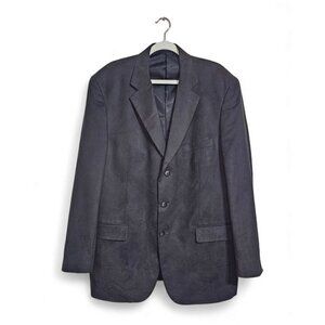 Stafford micro-polyester suede dark gray 44L blazer sport coat